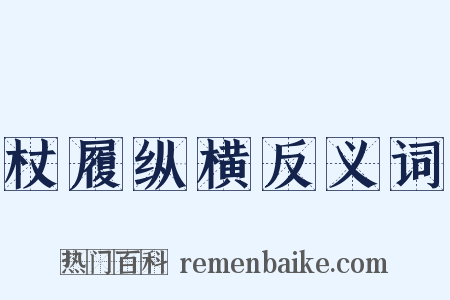 杖履纵横反义词是什么意思的图片
